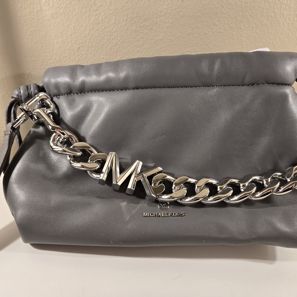 Michael Kors Gray Faux Leather Lina Bag--Brand New! - Picture 2 of 8